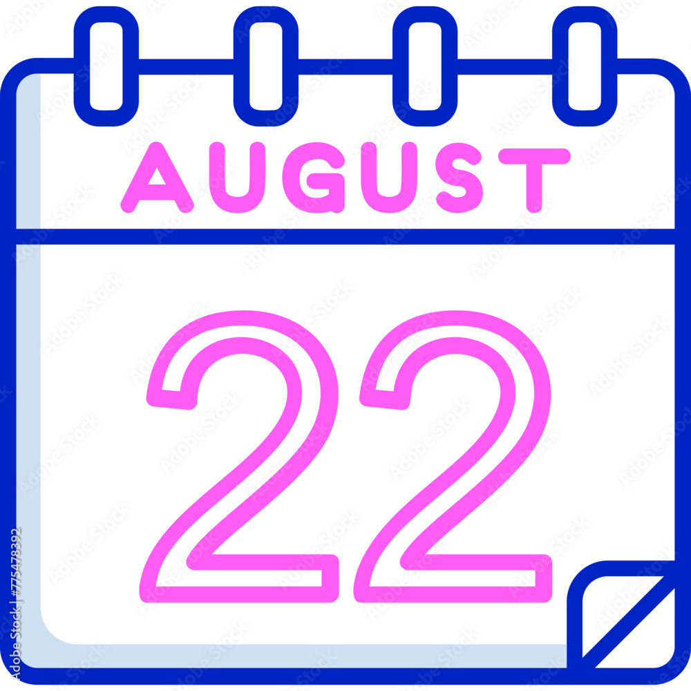 22 August Vector Icon Design 22 August Vector Icon Design