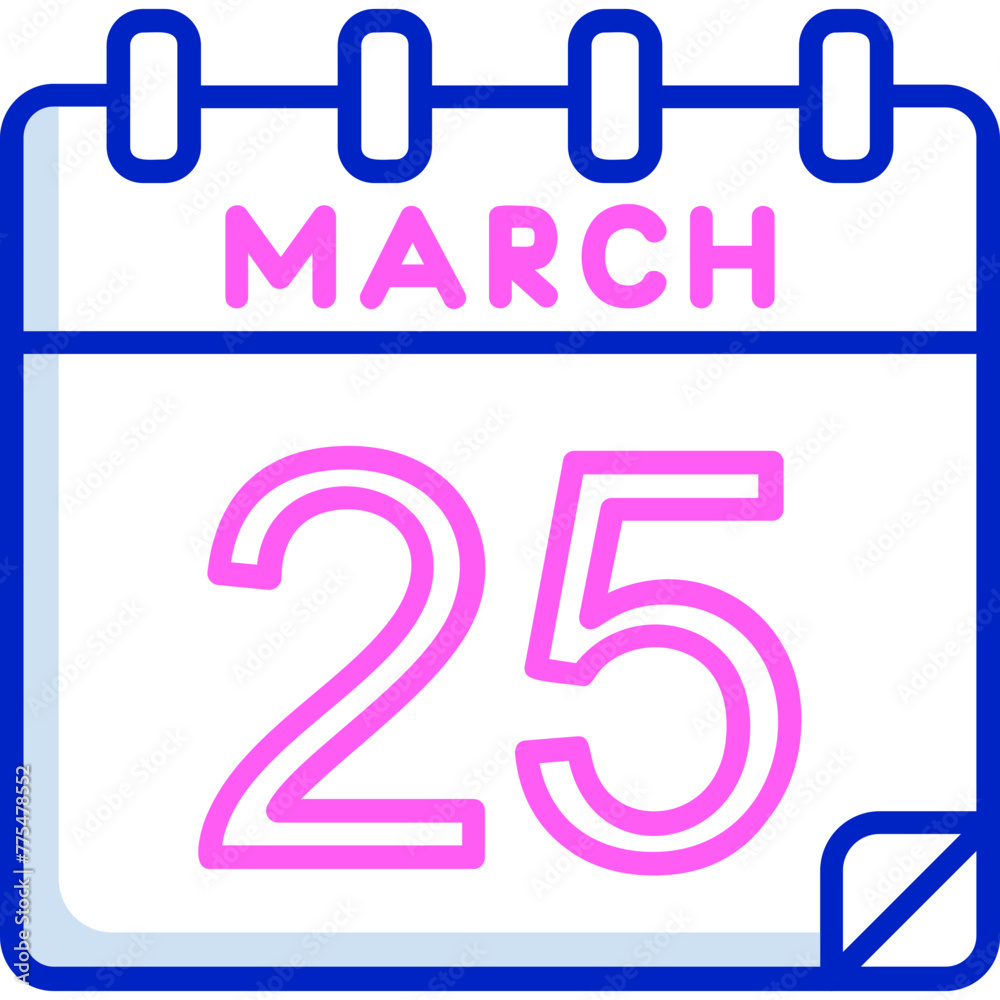 25 March Vector Icon Design 25 March Vector Icon Design