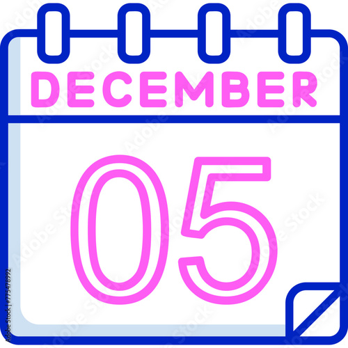 5 December Vector Icon Design