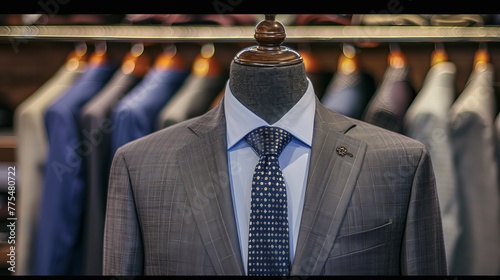 Business Suit on Mannequin with Clipping Path