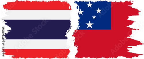 Independent State and Thailand grunge flags connection vector photo