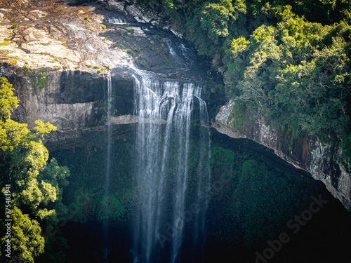 Vista da Cachoeira Salto Ventoso, em Farroupilha, Rio Grande do Sul, Brasil photo