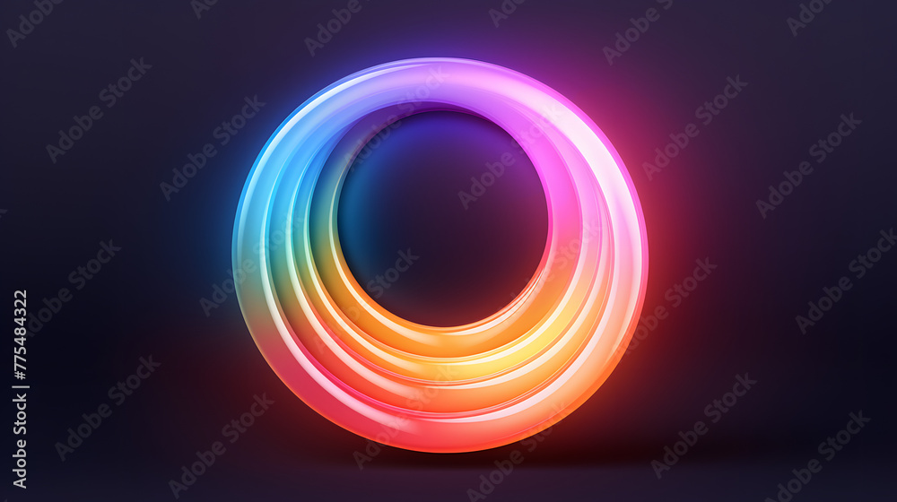 Rainbow spring icon 3d Rainbow spring icon 3d