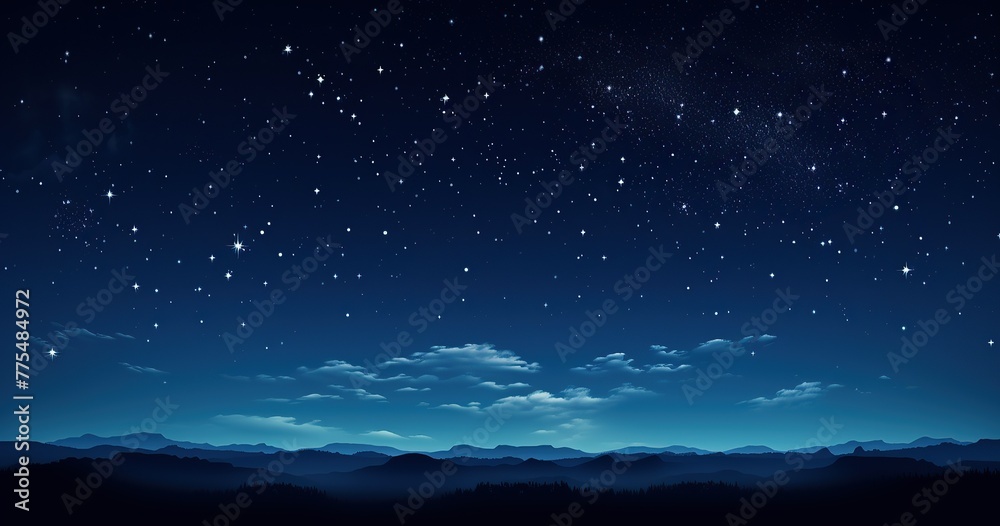clear sky parallax of a night sky, atmosphere, space limit, pixel art, parallax effect 