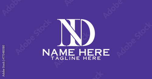 Letter ND logo design or ND monogram Logo