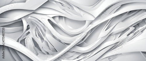 Abstract White Futuristic Background blurry