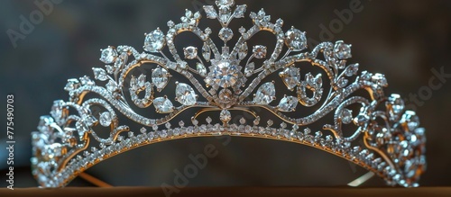 A table with a diamond crown on top
