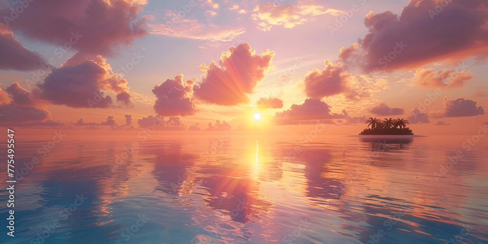 Breathtaking scenery mirrored in water