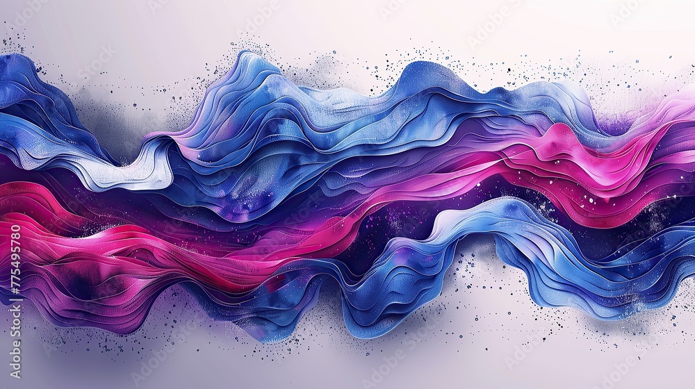 cool abstract doodles lines blue and purple