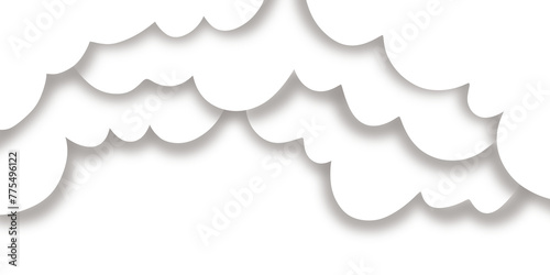 Cloud shadow illustration, paper cut style