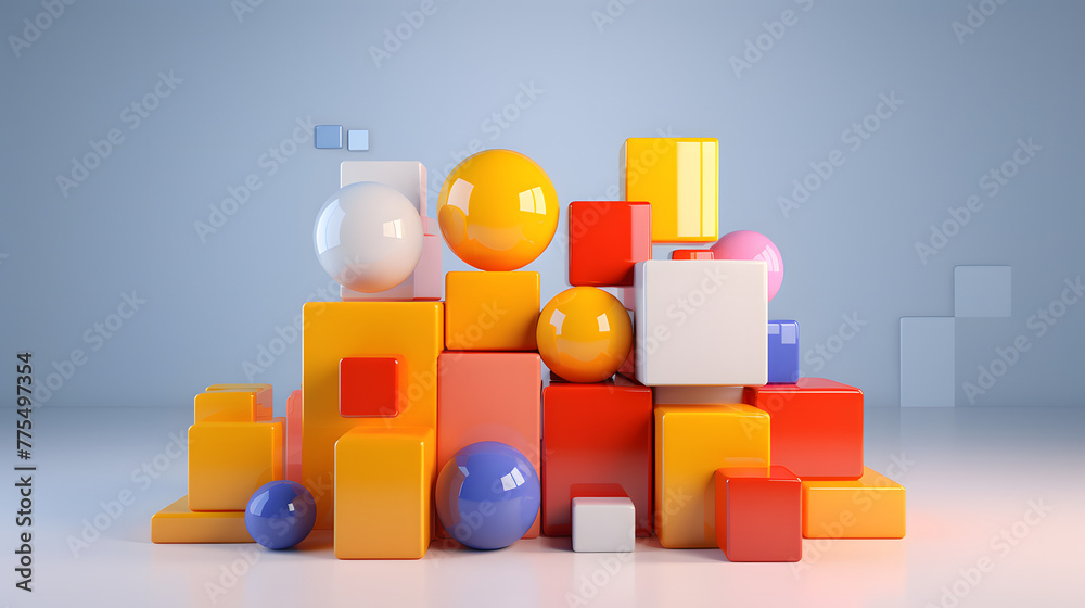 Obraz premium Subscription Advertising template 3d