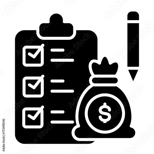 Cuadro en lienzo Plan Icon