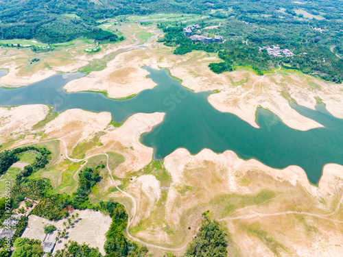 Aerial photography of betel nut plantation in Tunchang, Hainan, China in summer photo