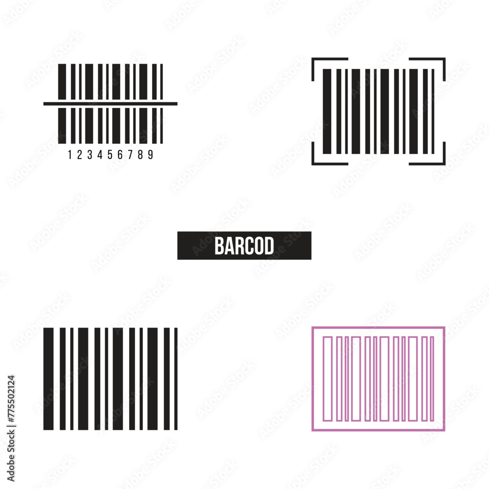 Flat barcode icon symbol vector Illustration. Flat barcode icon symbol vector Illustration.