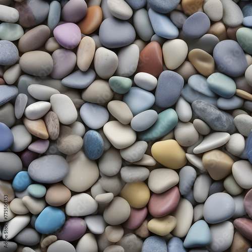 Colored beach stones background. Colored beach stones illustration.