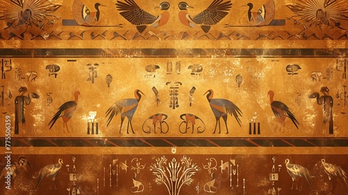 ヒエログリフのテクスチャー、エジプト文明12