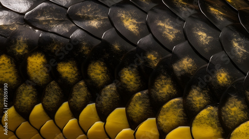 A striking and unmistakable pattern is visible on the scales of a yellow-bellied sea snake, arranged in horizontal bands or stripes.