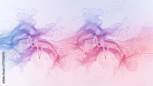 Illustration of an electrocardiogram (ECG or EKG) showing a normal heart rhythm next to an abnormal heart rhythm.