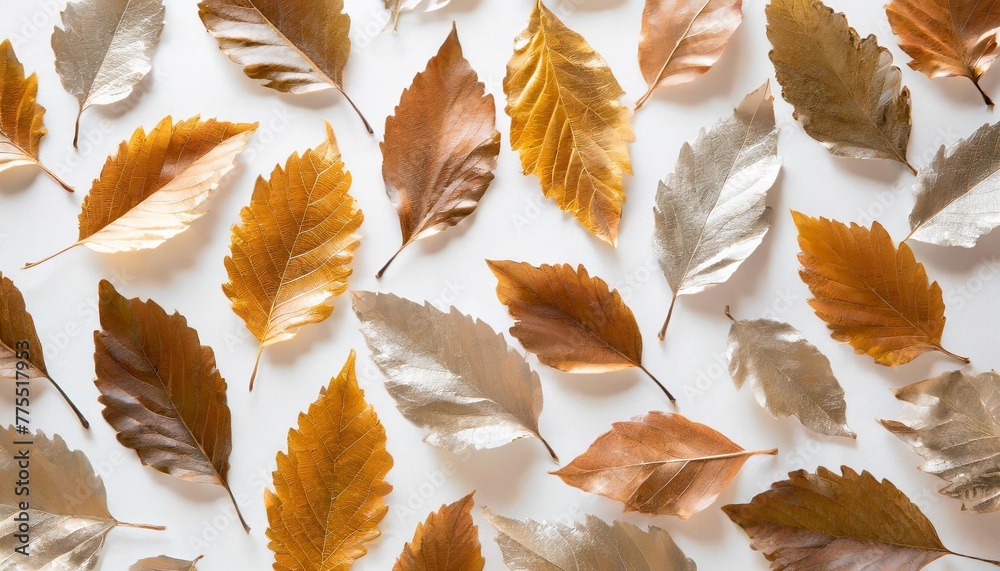a close up of a pattern of leaves on a white background generative ai
