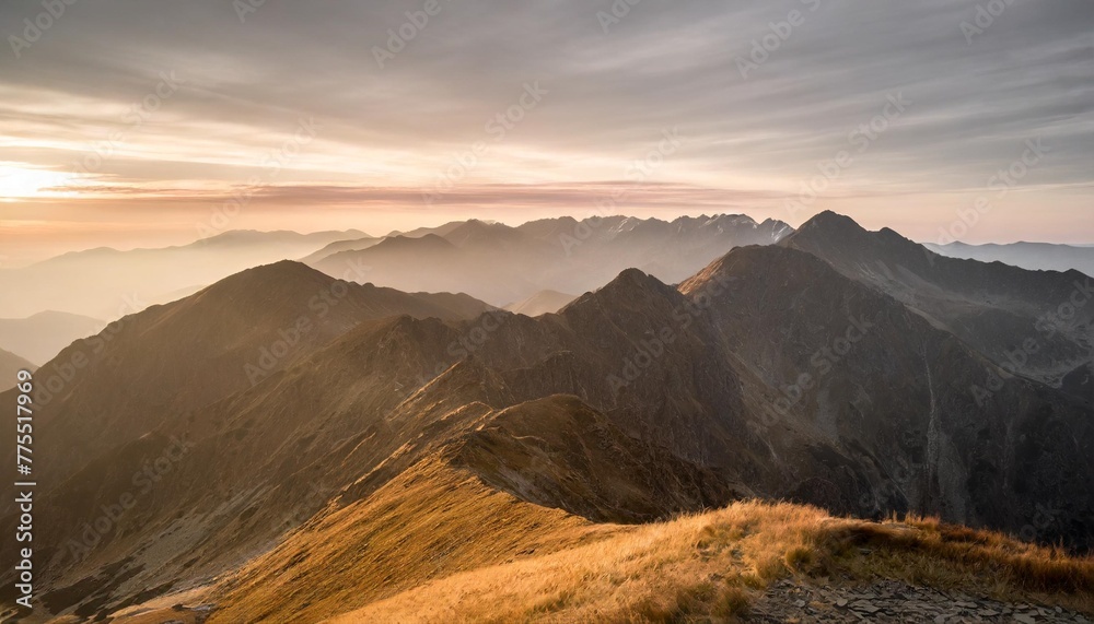 scenic view of fagaras mountains during sunrise