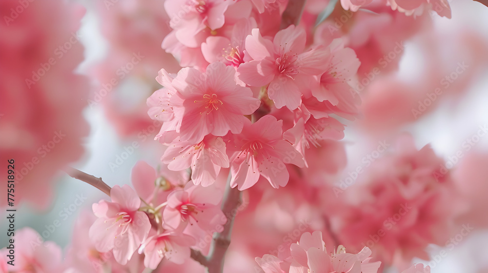 Pink cherry blossom in spring Pink cherry blossom in spring