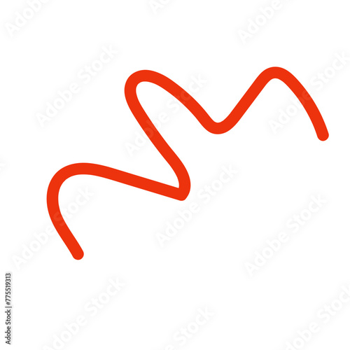 Orange abstract wavy lines vector