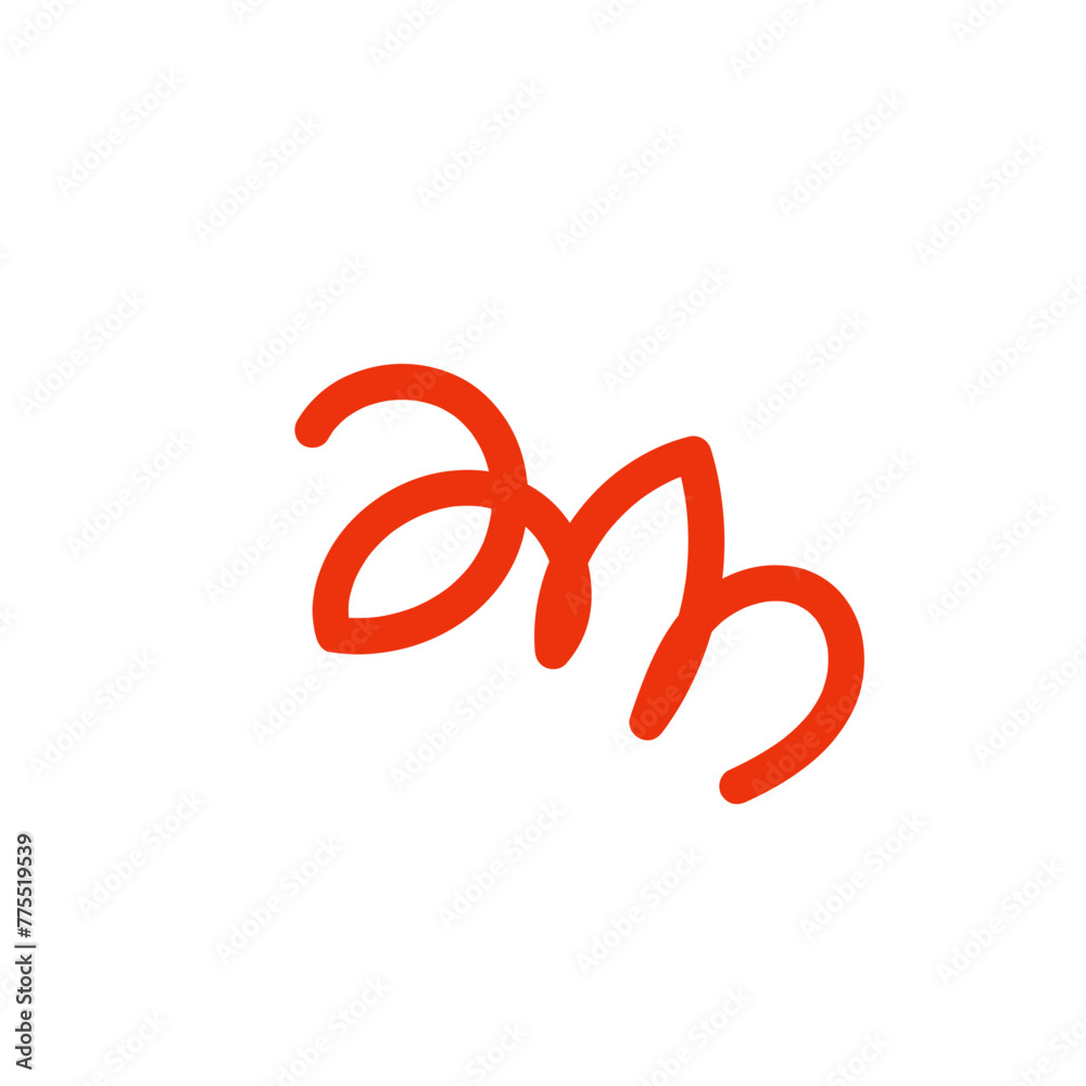 Fototapeta premium Orange abstract wavy lines vector