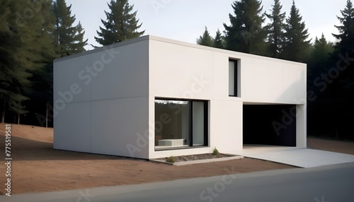 compact masonry house minimalist building