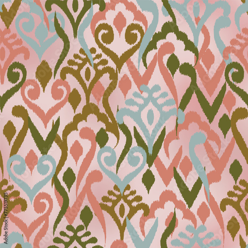 Seamless paisley embroidered floral motif pattern in vector, for design, fabric, wrapping, digital motif, background, wallpaper, print, clothing, etc.	
