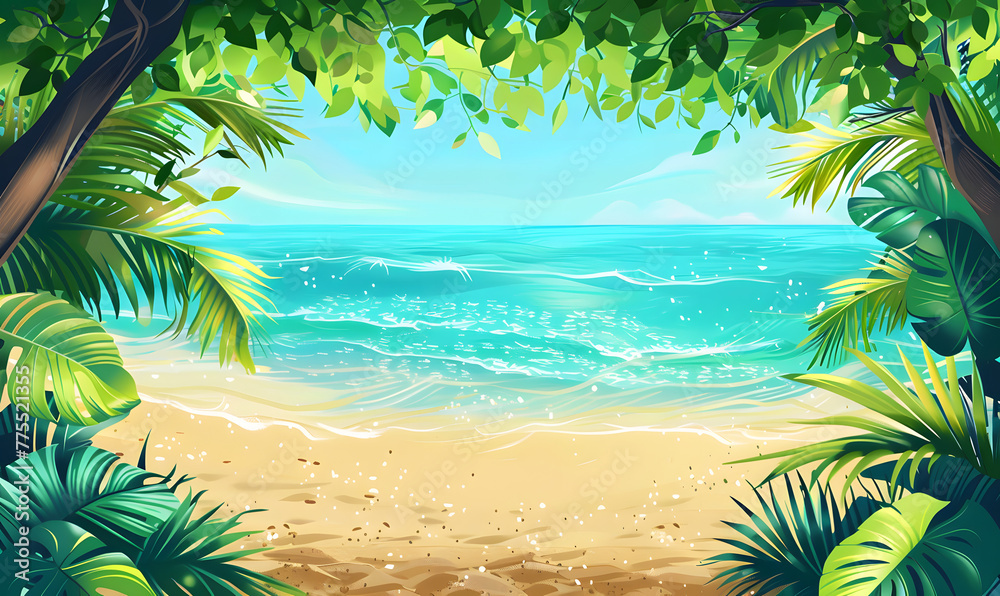 A tropical summer sand beach background,