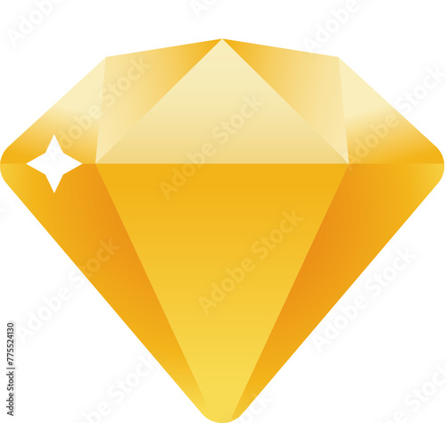 yellow gold diamond gem icon