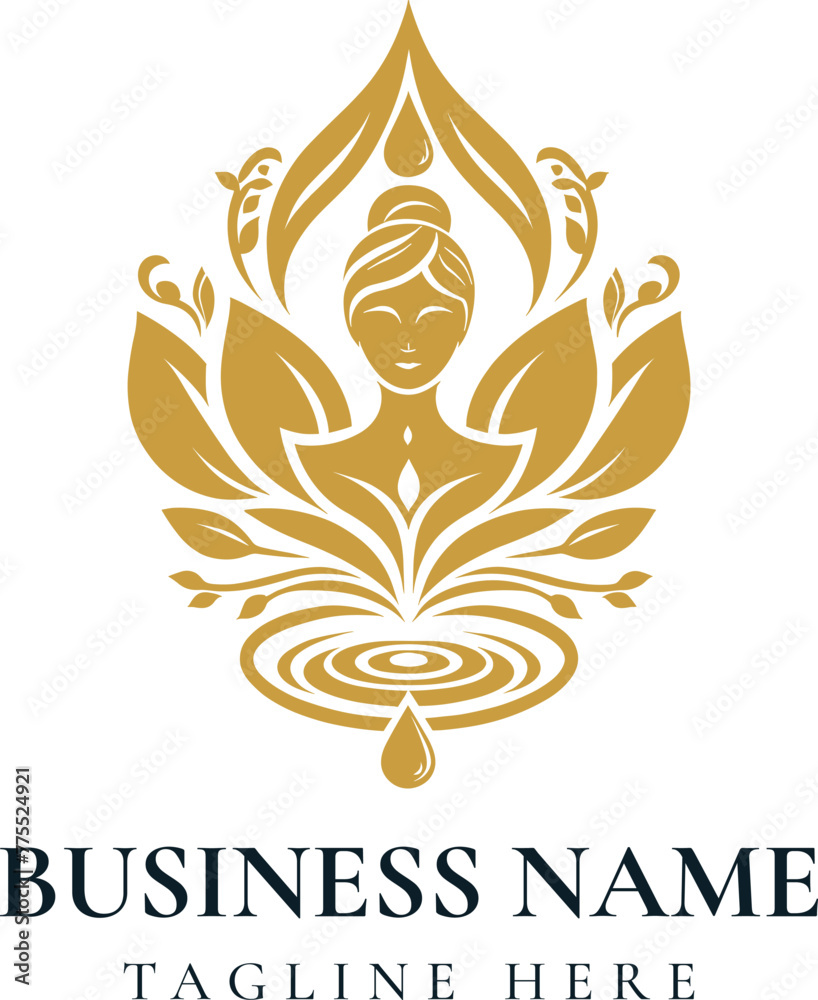 Obraz premium Beauty floral emblem logo, luxury, elegant, salon, spa