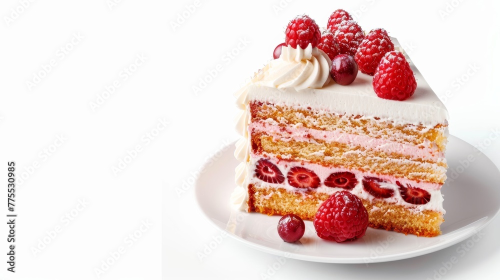 A brightly lit cake with sharp shadows, creating a clean and modern look A brightly lit cake with sharp shadows, creating a clean and modern look