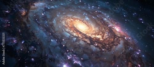 A Close-Up of a Spiral Galaxy with a Bright Center