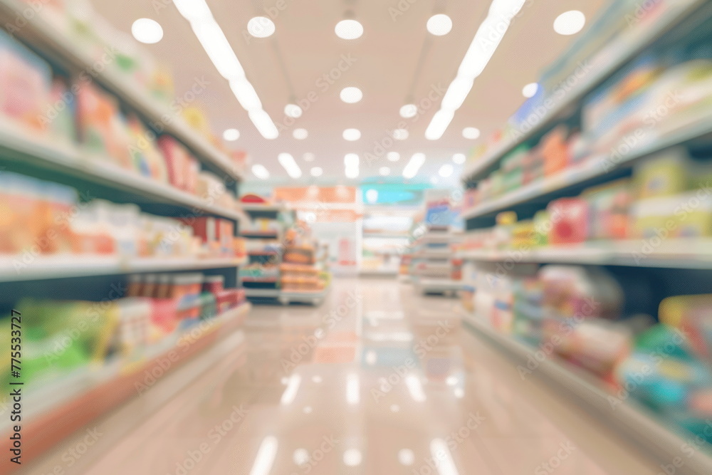 blur supermarket background