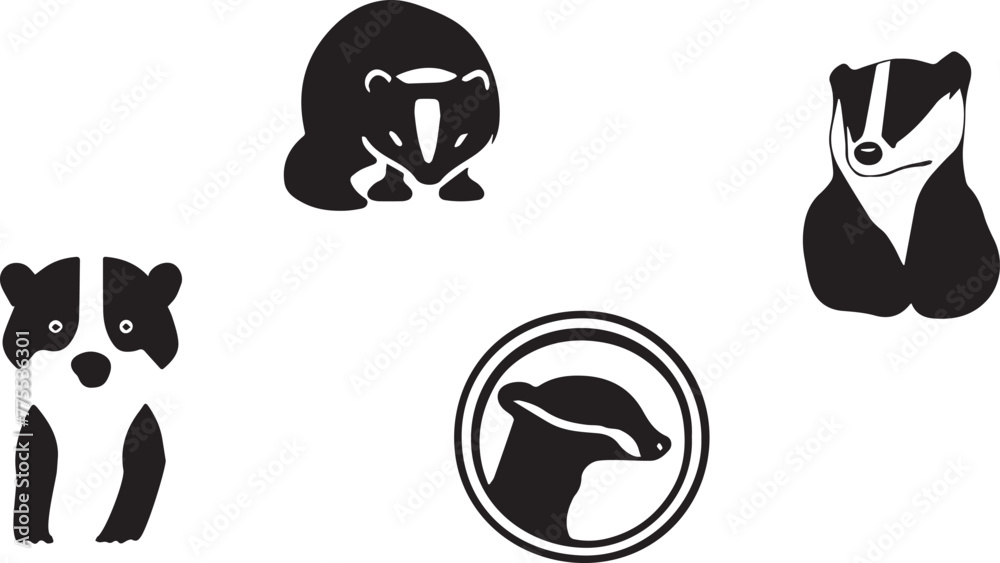 Badger illustration icon design EPS 10 And JPG