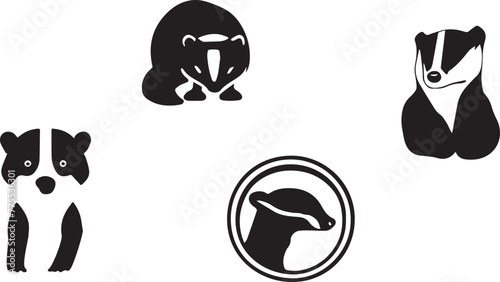 Badger illustration icon design EPS 10 And JPG