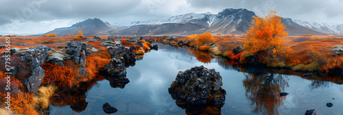 Thingvellir Pingvellir canyon two tectonic plate 