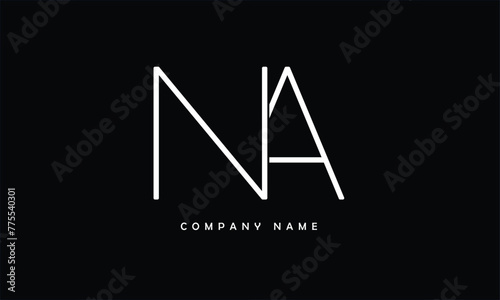 NA  AN  N  A Abstract Letters Logo Monogram
