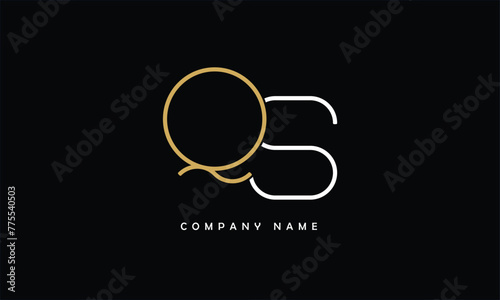 QS, SQ, Q, S Abstract Letters Logo Monogram