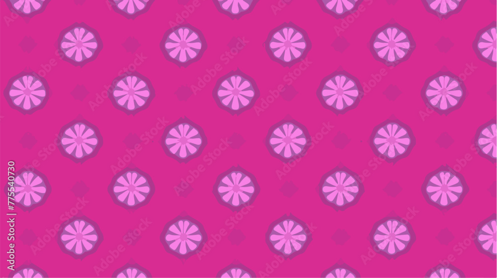 flat abstract flower background Seamlessly pattern, simple, minimalist