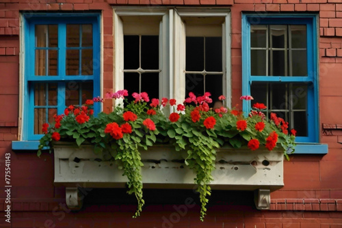 windows with flowers