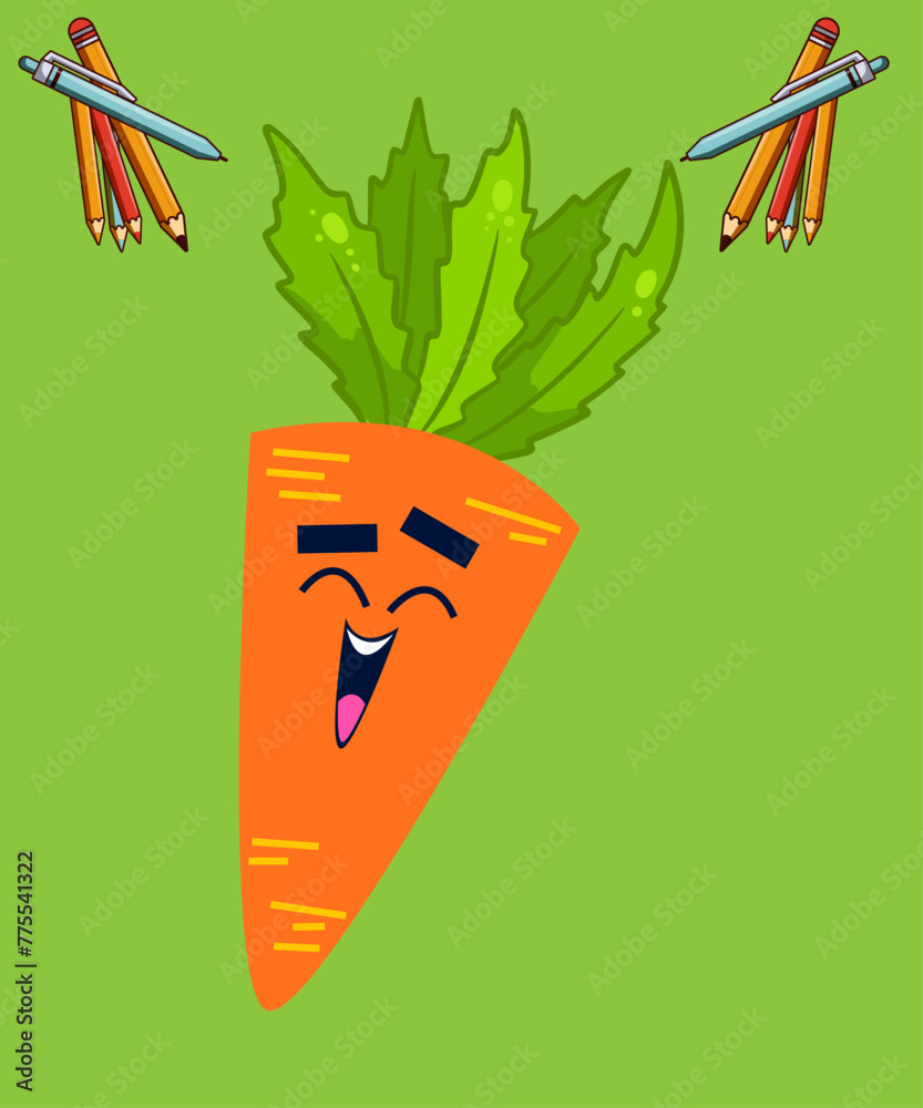 Carrot Vegetable Cartoon Vector Icon Illustration, Premium Vector Carrot Vegetable Cartoon Vector Icon Illustration, Premium Vector