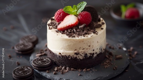 White Chocolate Mousse Via Oreo cake 
