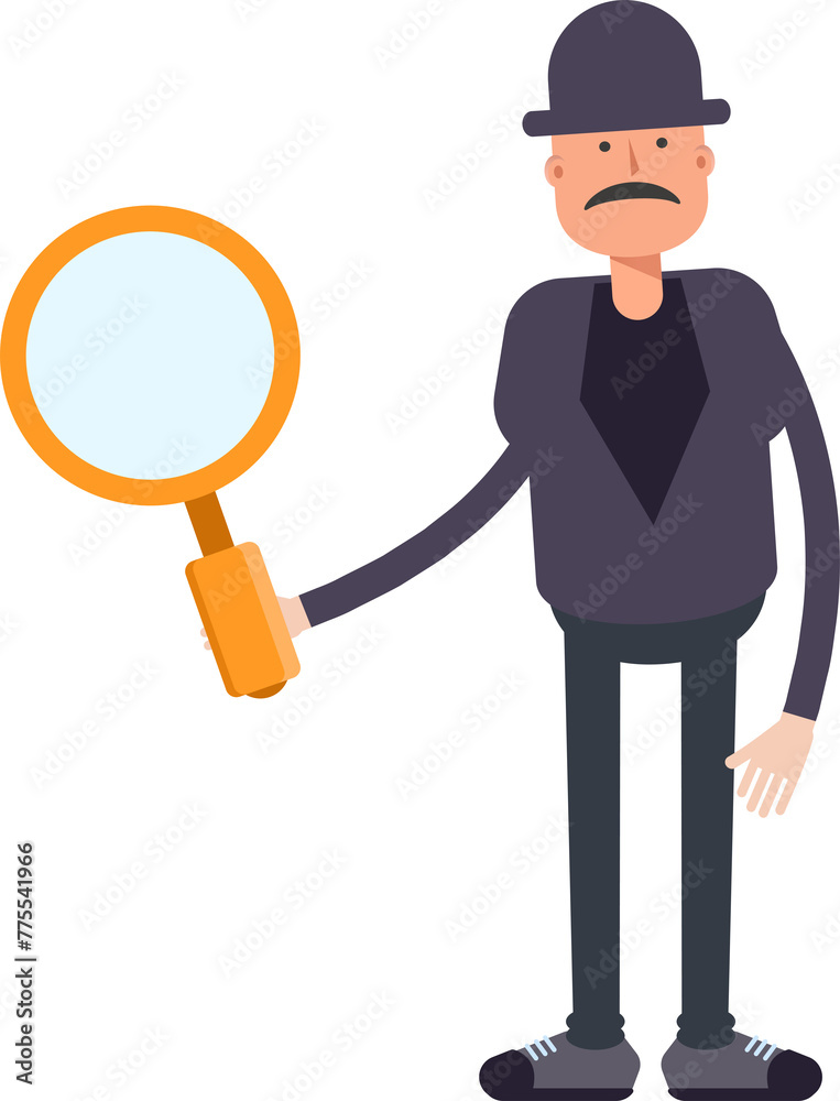 Old Man Character Holding Magnifier
Old Man Character Holding Magnifier