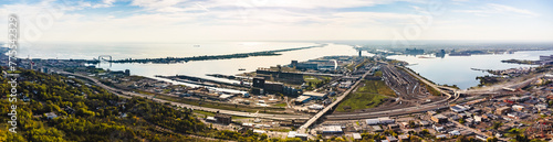 aerial view of duluth minnesota city