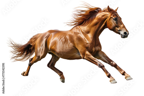running Arabian horse  Isolated on a transparent background.