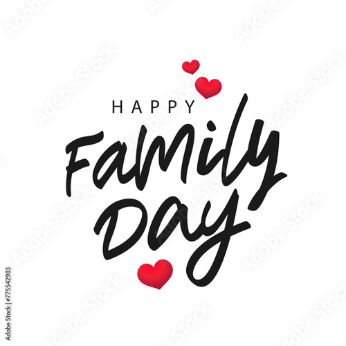 Poster design to strengthen family values and draw attention to family problems. Happy Family Day. Vector illustration