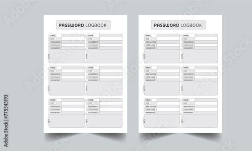 PASSWORD LOGBOOK TEMPLATE 