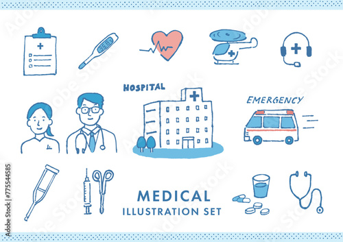 医療／病院イラストセット